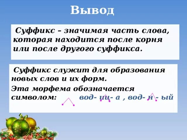 Суффикс презентация 5 класс