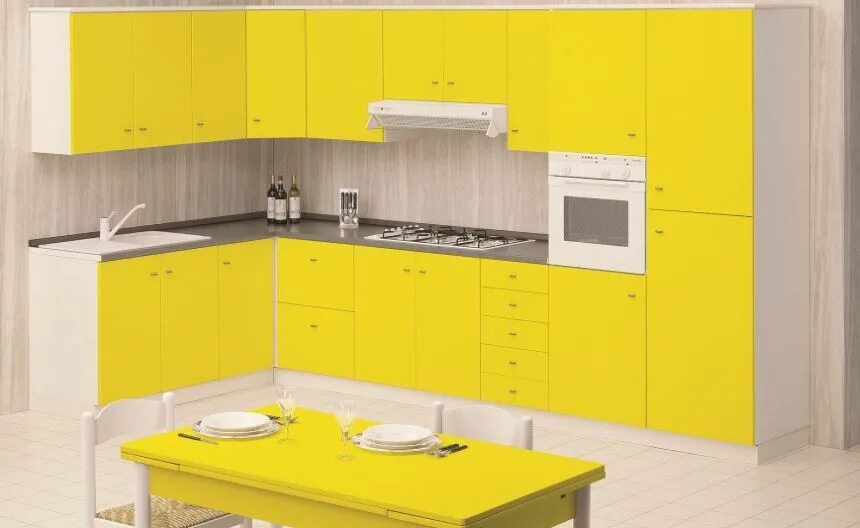 Купить желтую кухню. Желтые кухни. Кухонный гарнитур желтого цвета. Угловая кухня желтого цвета. Желтая кухня МДФ.