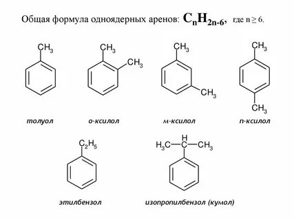 Формула ксилола