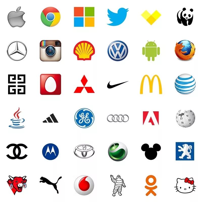 Известные символы. Логотипы. Простые эмблемы. Разные логотипы. Логотипы компаний.