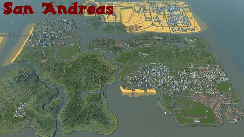 Cities Skylines GTA 4 Map. Сан Андрес в Сити Скайлайн. GTA San Andreas в Сити Скайлайн. ГТА Вайс Сити Скайлайн.