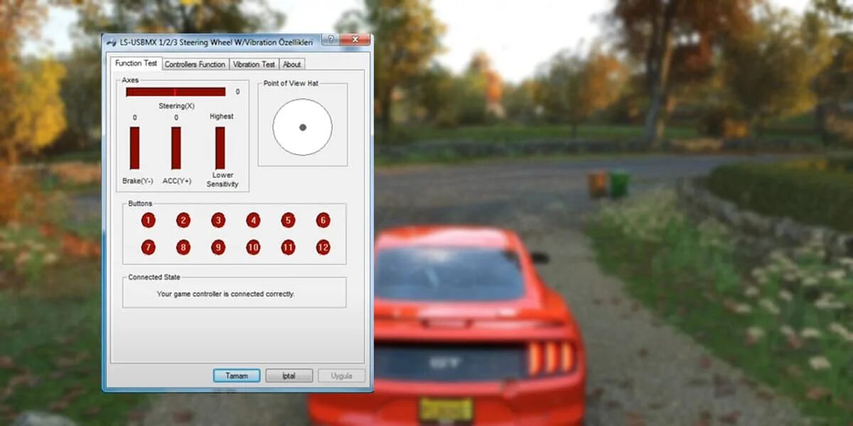 LS-usbmx 1 2 3 Steering Wheel w Vibration. Игра не видит руль
