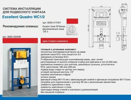 Какую выбрать инсталляцию для подвесного унитаза