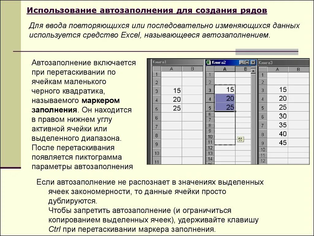 Автоматическое заполнение. Автозаполнение ячеек в excel. автозаполнение в excel используется. автозаполнение в электронных таблицах. использование автозаполнения для создания рядов.