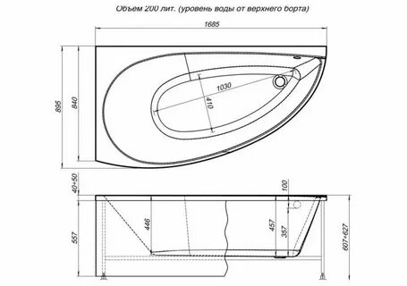 Ванна 170х70 угловая