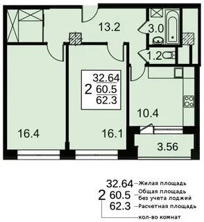 1 комнатная квартира луга