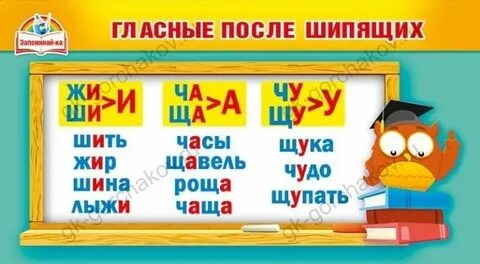 Слова с ударной гласной после шипящих