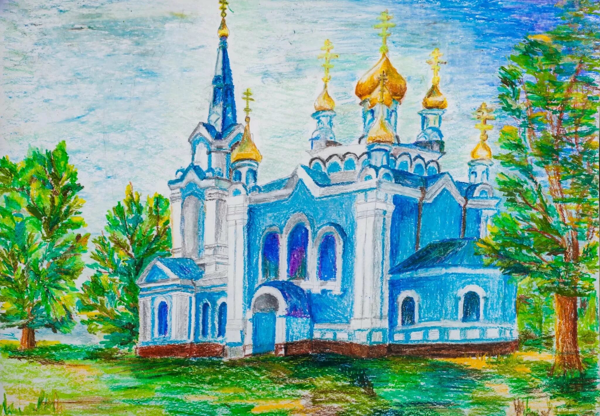 Как разукрасить храм. Введенский храм курск рисунки. храм коренная пустынь рисунки. рисунки храма в задонске. введенский собор рисунок.