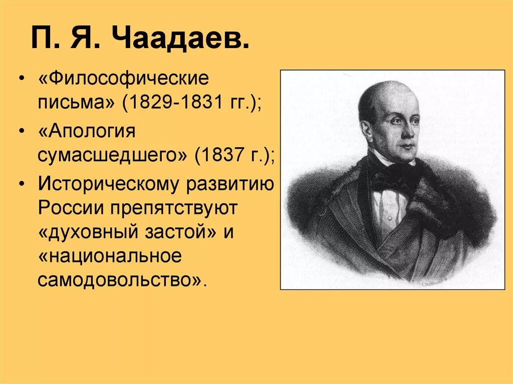 Портрет Чаадаева Автор. Б философические письма