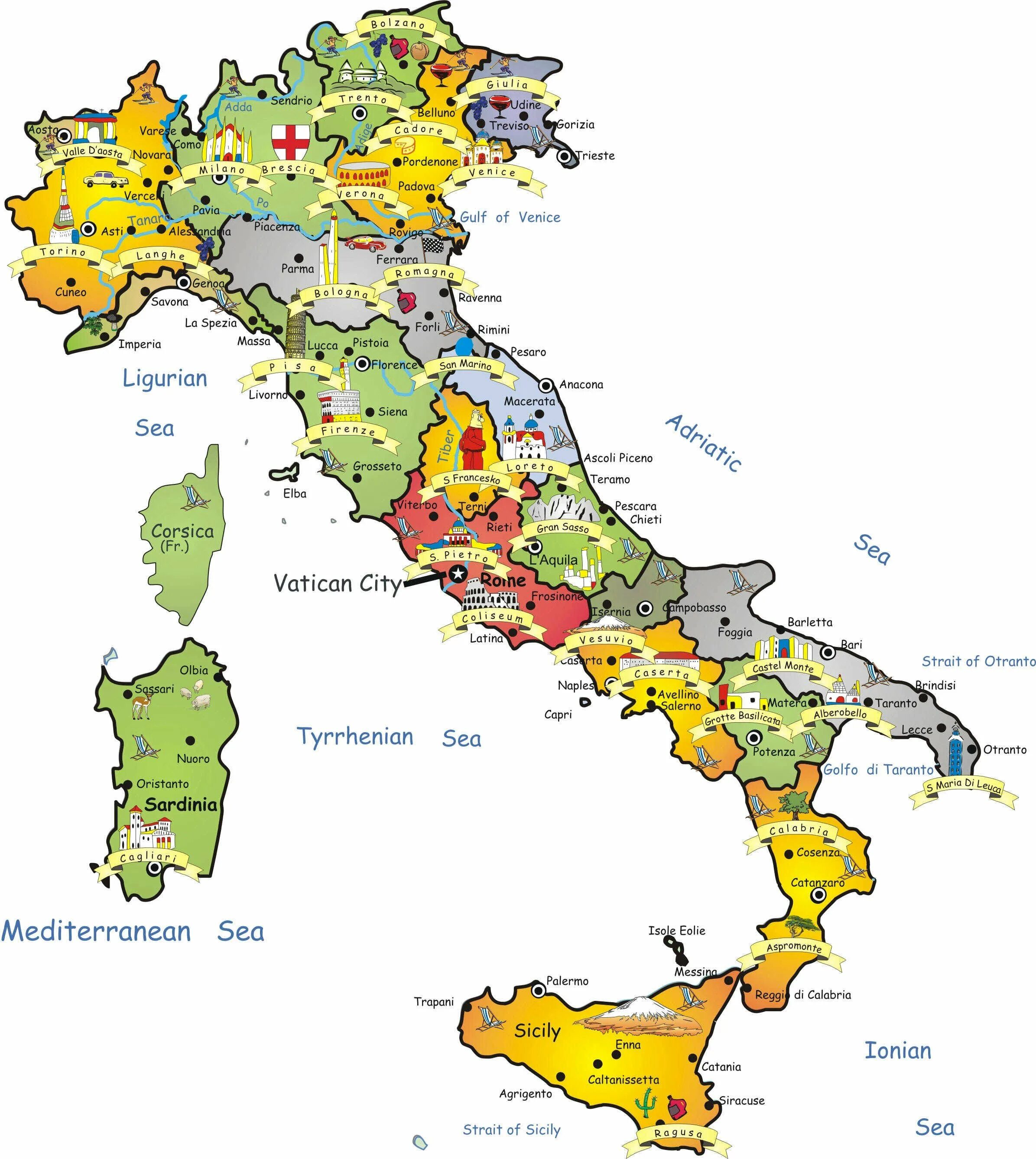 StepMap - italien - Landkarte für Italien