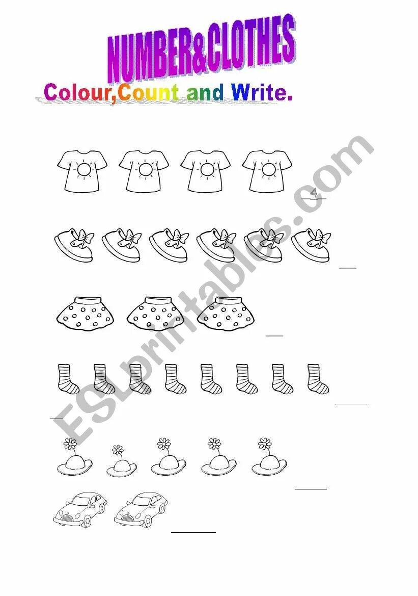 Clothes number. Clothes numbers worksheets. count clothes. count clothes worksheets for kids. clothes counting.