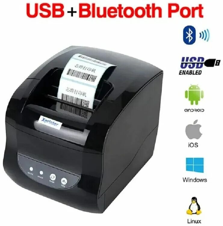 Принтер этикеток Xprinter-365b. Принтер чеков Xprinter XP-365b. Термопринтер этикеток Xprinter XP-365b. Xprinter XP-365b +2 рулона. Xprinter как настроить печать