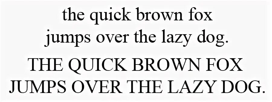 New roman serif font size