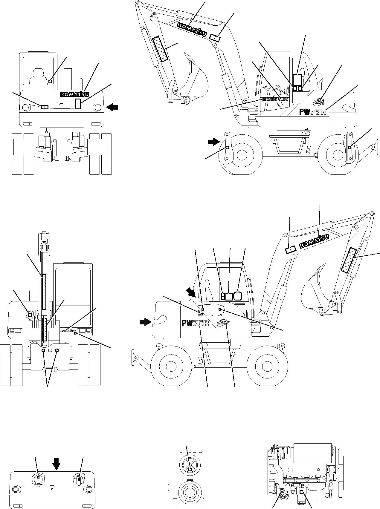 Komatsu pw95r-2 экскаватор. Обозначение экскаваторов