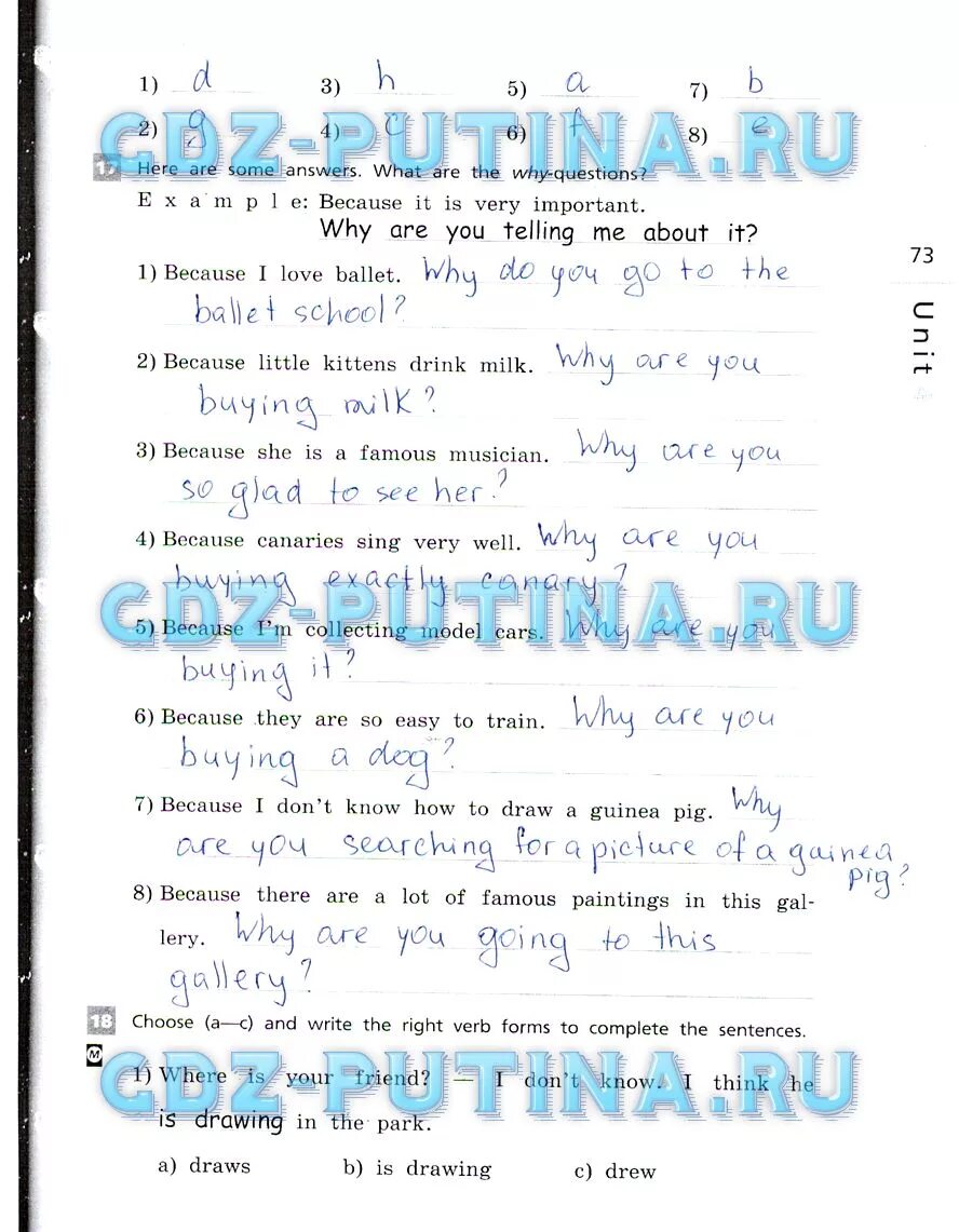 Complete b answers some sentences. Complete b answers some sentences