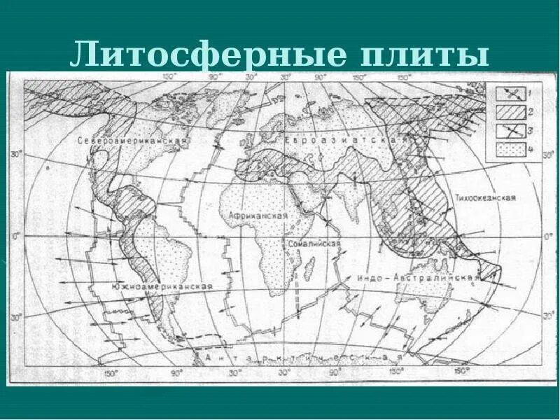 Карта литосферных плит. Литосферные плиты Евразии. Границы литосферных плит на контурной карте.