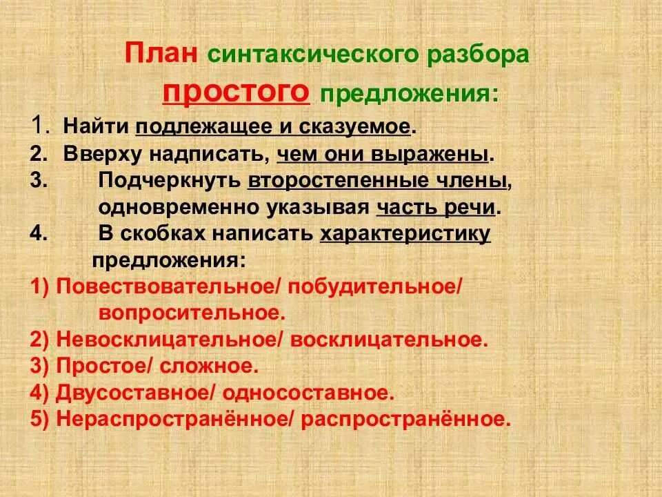 Презентация синтаксический анализ простого предложения