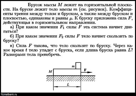 Две силы два бруска