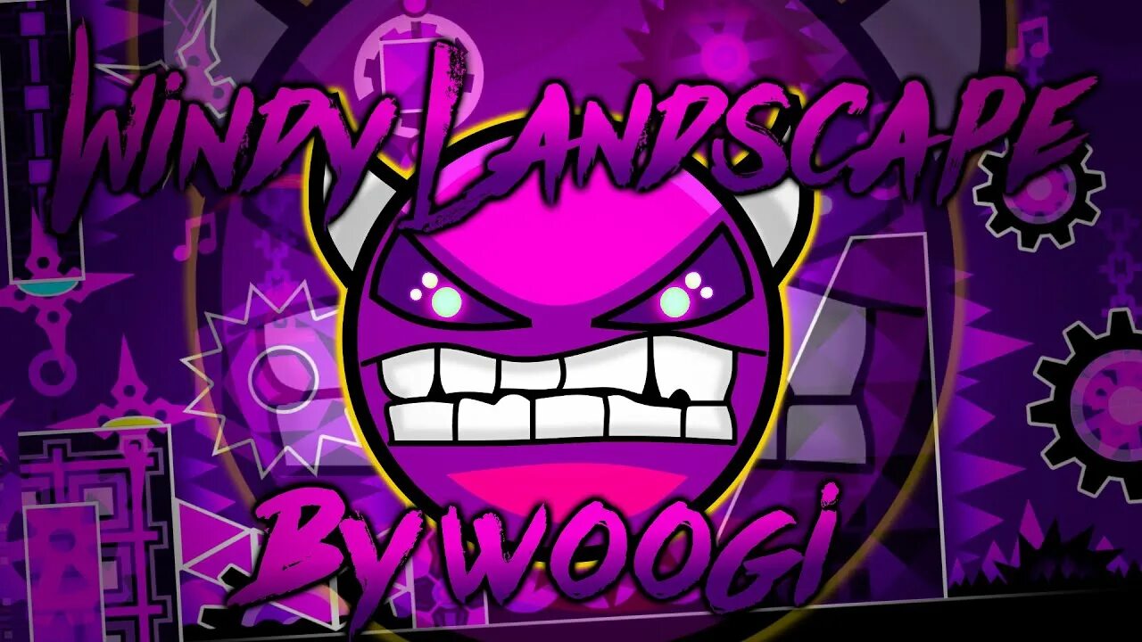 Самый демон в geometry dash. Woogi1411 geometry dash. geometry dash 2.2 демон. windy geometry dash. windy landscape geometry dash.