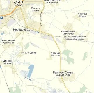 Слуцк на карте