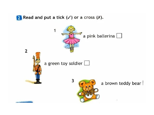 Read and put a Tick. Read and put a Tick or a Cross. My Toys Spotlight 2 класс. Read and put a Tick or a Cross 2 класс. My toys 2 класс спотлайт