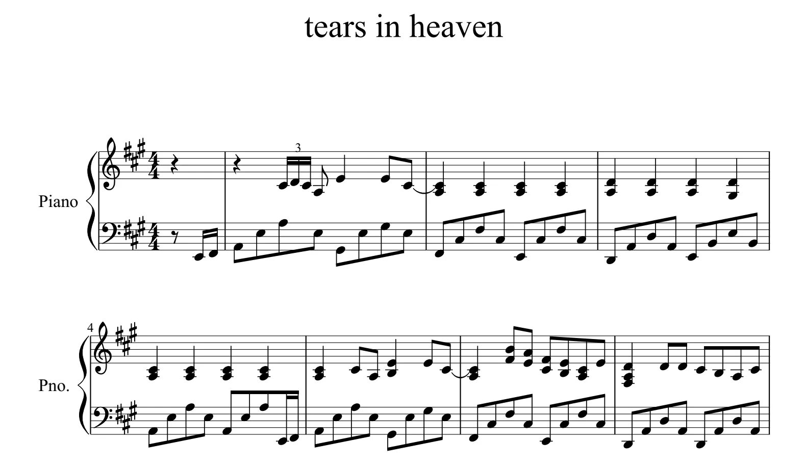 Ноты tears. Слеза Ноты. Ноты для фортепиано. Tears and Heaven Ноты. Музыка мелодия слез