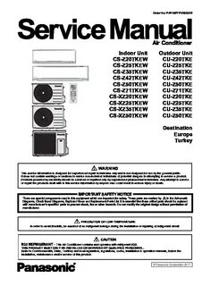 CS-Z20TKEW, CS-Z25TKEW, CS-Z35TKEW, CS-Z42TKEW, CS-Z50...