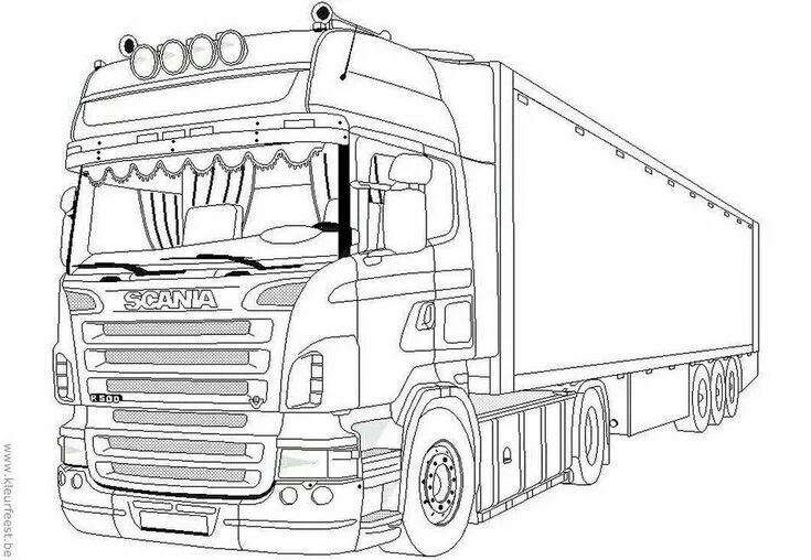 Фура раскраска для детей распечатать бесплатно Раскраска Far West Trucking Раскраски Грузовики