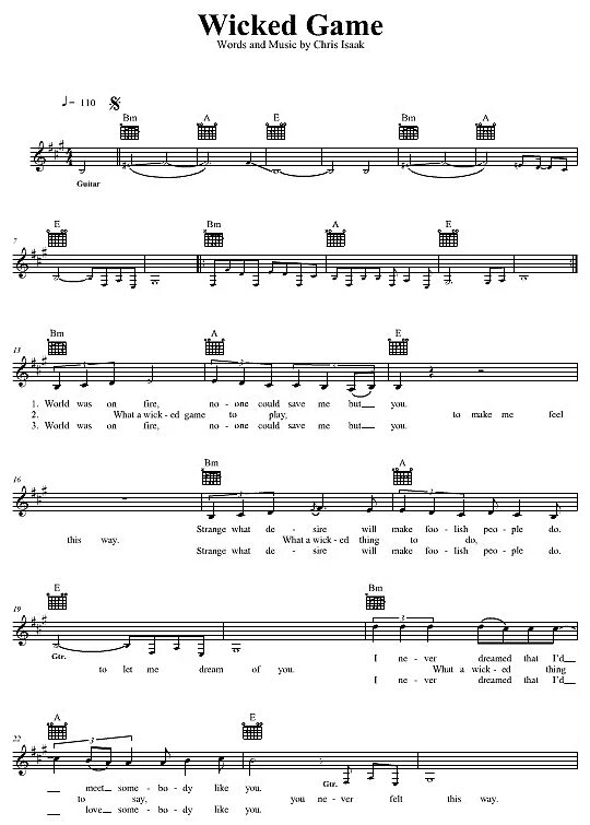 Isaak wicked game. Wicked game ноты для фортепиано. chris isaak wicked game ноты для гитары. крис исаак ноты для фортепиано. chris isaak wicked game ноты.