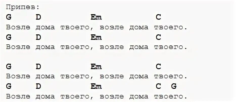 Твой звонок аккорды