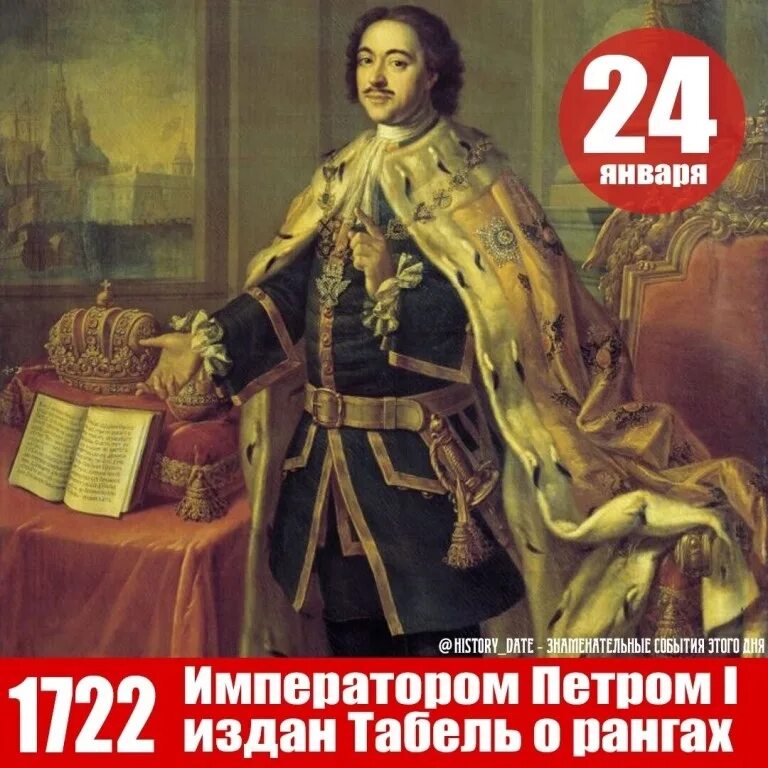 1 петра 1 22. Табель о рангах 1722 года.