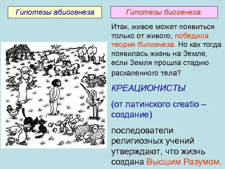 Гипотеза корень. Гипотеза абиогенеза. Теория абиогенеза. Гипотеза абиогенеза и гипотеза биогенеза.. Гипотезы возникновения жизни на земле биогенез.