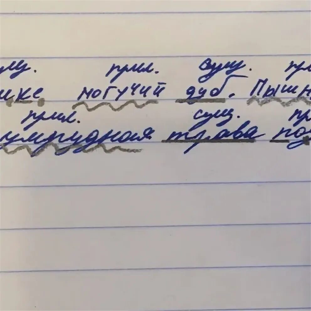 Утром лес росой умывается разбор под цифрой. Рос на опушке могучий дуб разбор предложения. рос на опушке могучий дуб. растет на опушке член предложения. могучий дуб главные члены предложения.