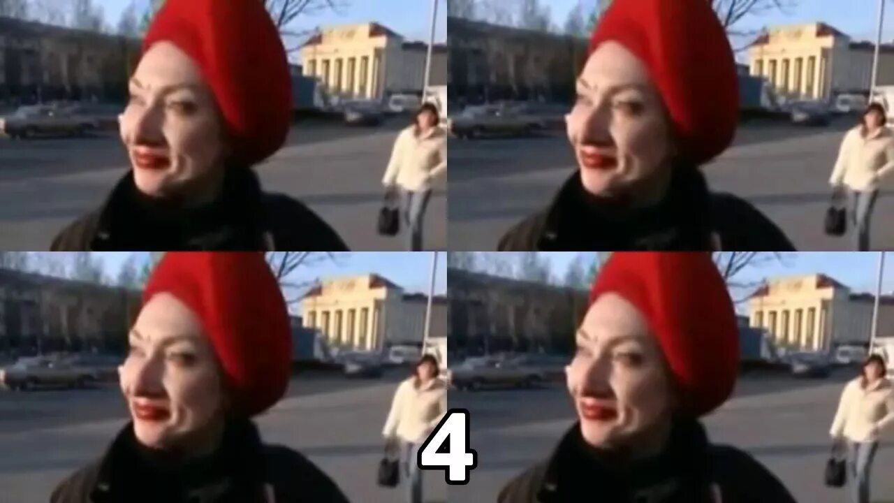 Женщина в красном кандибобере