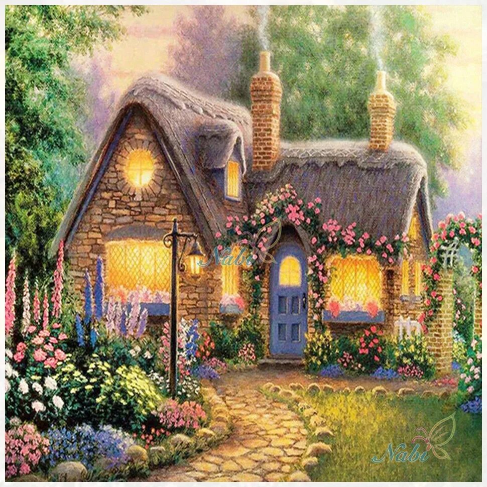 Поставь волшебный дом. Сказочные домики Джим Митчелл. Джим Митчелл художник домики.