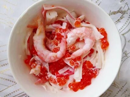Креветки с икрой