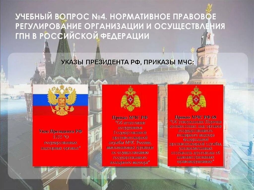 Раскрыть правовое регулирование российской федерации. Нормативно правовое регулирование МЧС РФ В РФ. Цели и задачи ГПН. Указ президента 868. Нормативное правовое регулирование госуд. Надзоров МЧС России.