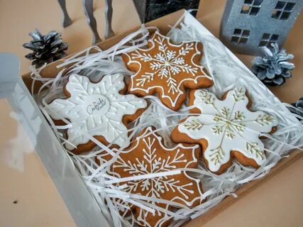 Снежинка пряник роспись