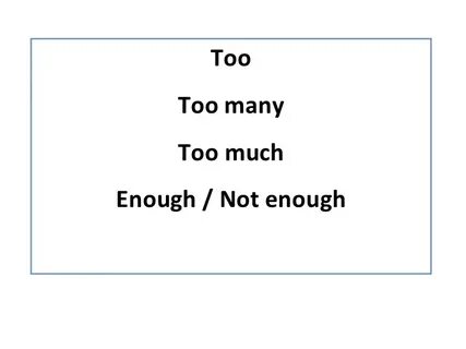 But not too much