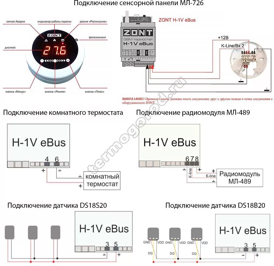 Как подключить камеру к zont Viessmann Блок дистанционного управления ZONT H-1V GSM купить в Санкт-Петербурге