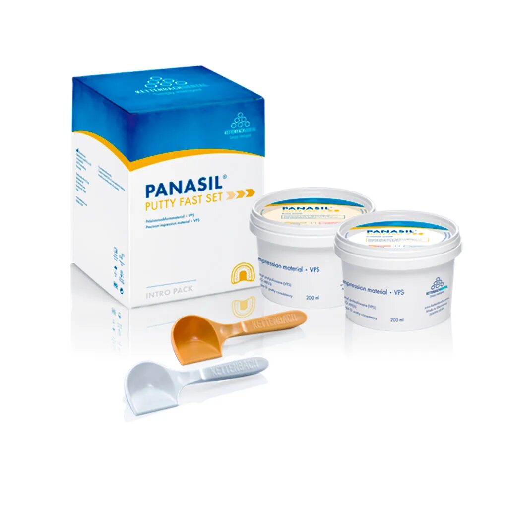Материал putty. Panasil putty soft (2*450 мл)-а-силиконовый слепочный материал (базовый), kettenbach 11121. кеттенбах слепочные массы. слепочный материал а силикон. оттискная масса panasil putty soft.