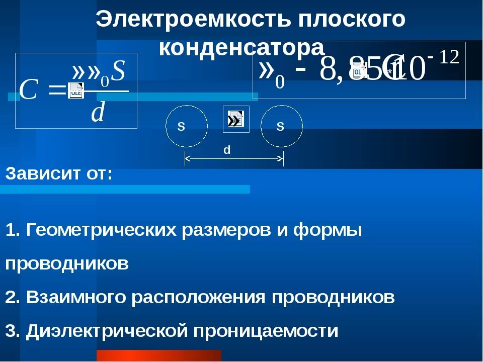 Электрическая ёмкость плоского конденсатора. Конденсаторы электроемкость плоского конденсатора. Электроемкость емкость плоского конденсатора. Электроемкость. Конденсаторы. Электроемкость плоского конденсатора.. Электрическая емкость диэлектрика