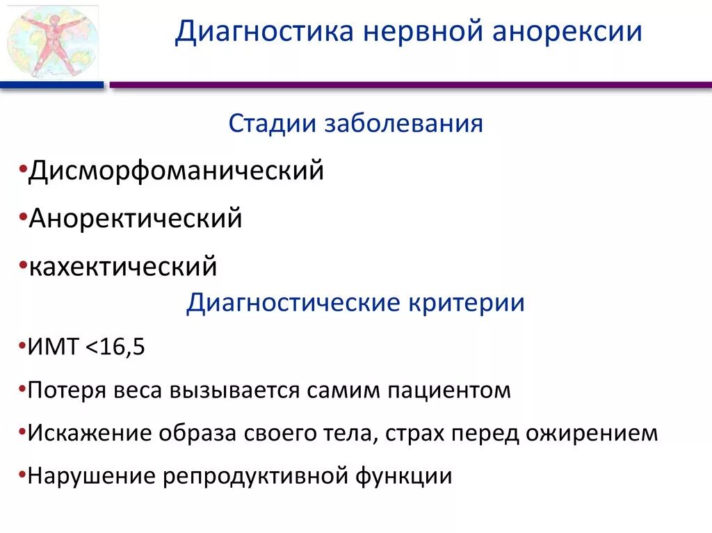 Диагноз нервное расстройство. Нервная анорексия диагностические критерии. Критерии диагноза анорексии. Диагноз нервной анорексии. Дисморфоманический стадия нервной анорексии.