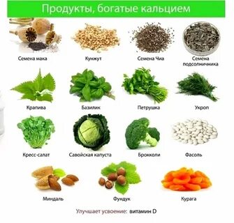 Витамины содержащие много кальция