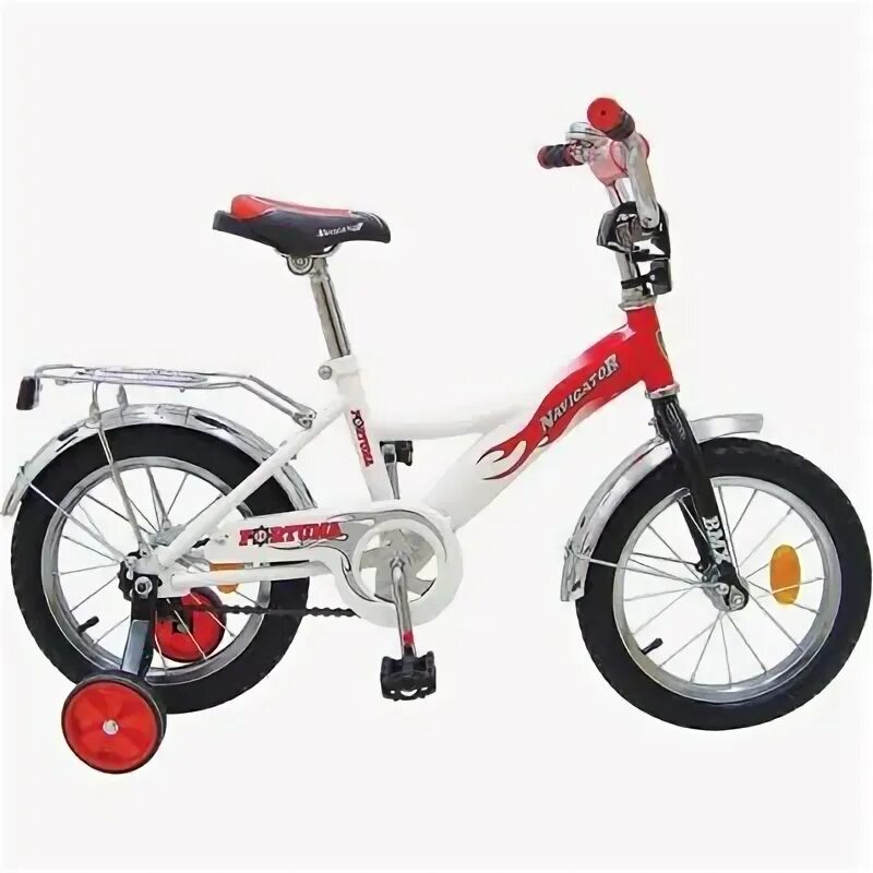 Детский велосипед двухколесный с дополнительными колесами