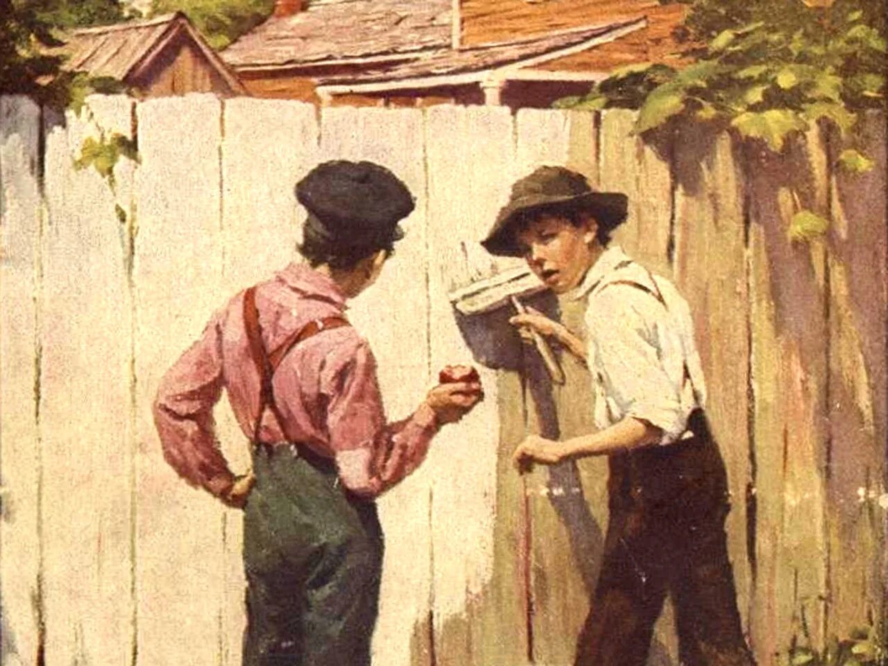 Том как им не. Tom sawyer. приключения тома сойера красит забор. том сойер красит. приключения тома сойера том красит.