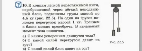 Два одинаковых груза массой 100 г