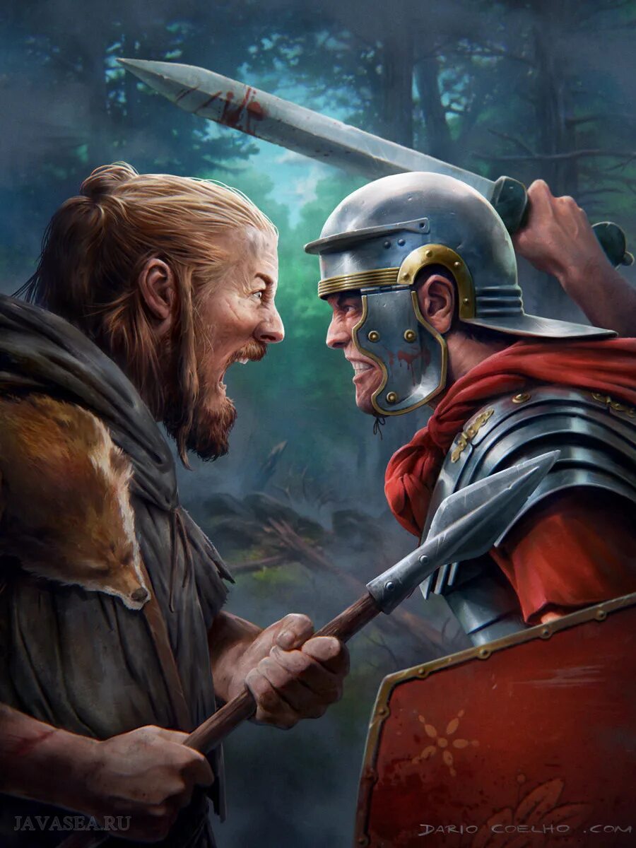 Рим против варваров. Тевтобургский лес битва. Римлянин и варвар. Римские легионеры против варваров. Римлянин и варвар.