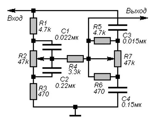 Тембр 10 усилитель схема 5 Bands Equalizer Electronic Circuits and Projects