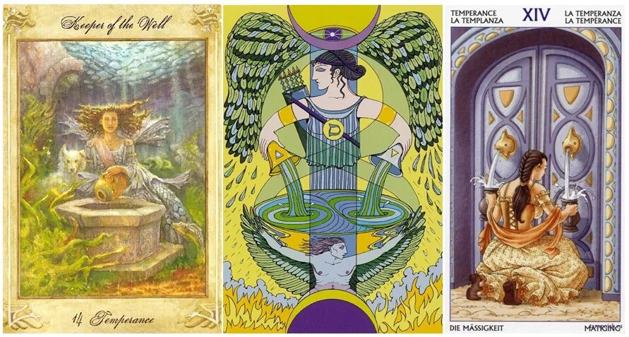 Умеренность 14 значение. 14 аркан таро. temperance таро. старший аркан умеренность. аркан умеренность таро уэйта.
